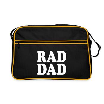 Rad dad - Retro Tasche - Schwarz/Gold - Vorne