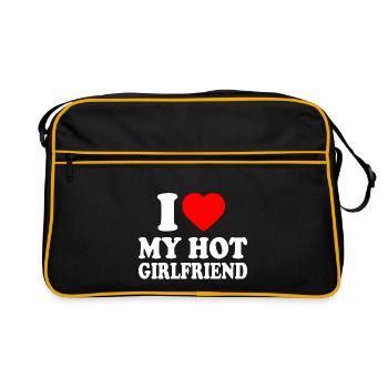 i love my hot girlfriend - Sac Retro - noir/or - Devant