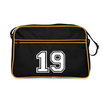 19 - Retro Tasche - Schwarz/Gold - Vorne