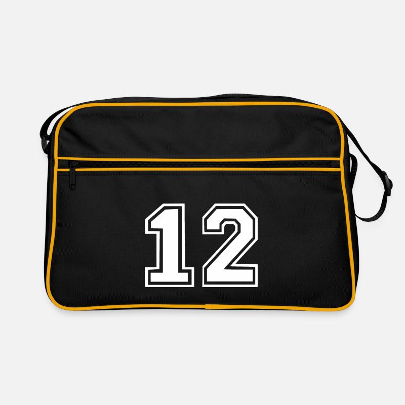 12 - Retro Tasche - Schwarz/Gold