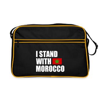 I stand with morocco maroc - Sac Retro - noir/or - Devant
