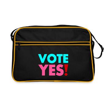 Vote yes - Retro Bag - black/gold - Front