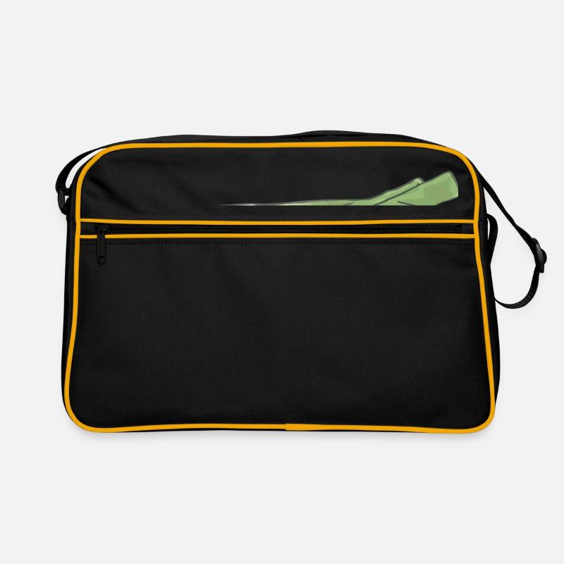 Lauch einfach nur ein Lauch - Retro Tasche - Schwarz/Gold