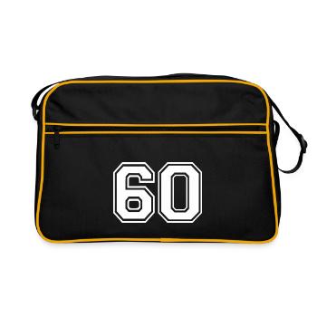 60 - Retro Tasche - Schwarz/Gold - Vorne