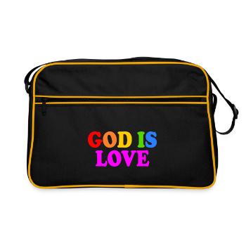 God is love - Sac Retro - noir/or - Devant