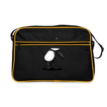 Glitter Las Vegas Disco Cowboy Hat Dancing Panda - Retro Bag - black/gold - Front