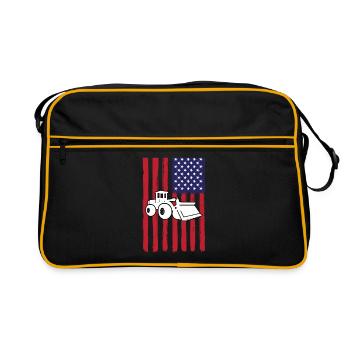 USA Chargeuse sur pneus Amérique - Sac Retro - noir/or - Devant
