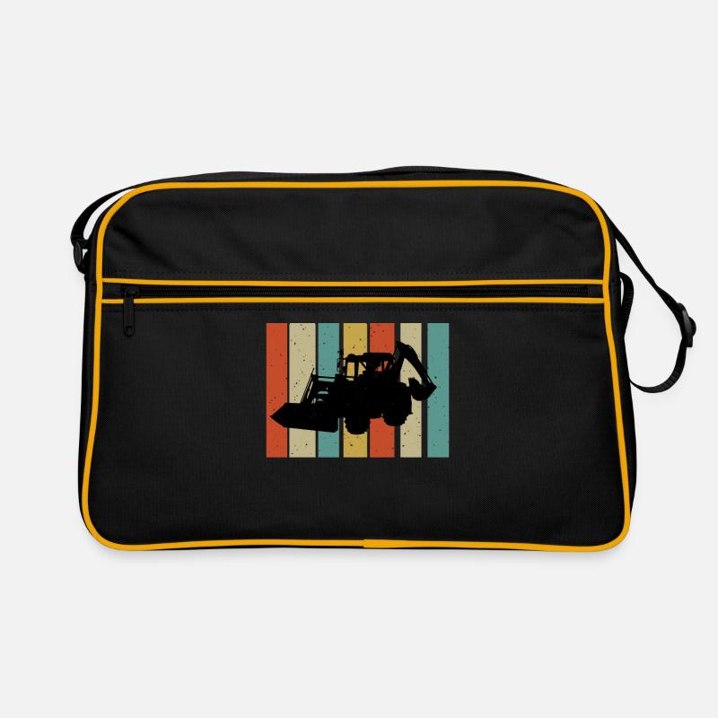 Retro Backhoe Loader T-Shirt Retro Bag