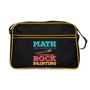 Drôle de peinture rupestre - Sac Retro - noir/or - Devant