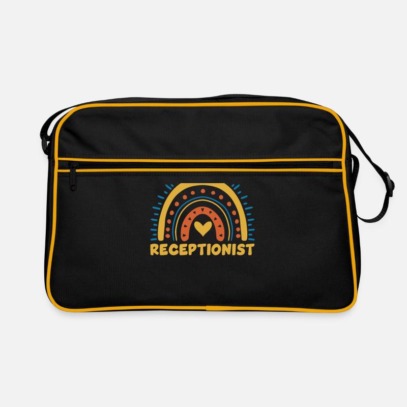 Perfektes Empfangsdamen Shirt Retro Tasche