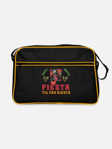 Funny Cinco De Mayo Quote Love Mexico Party - Retro Bag - black/gold - Front
