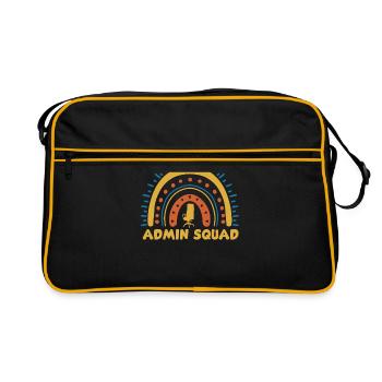 Admin Squad Boho Rainbow Outfit Administrativ - Retro Bag - black/gold - Front