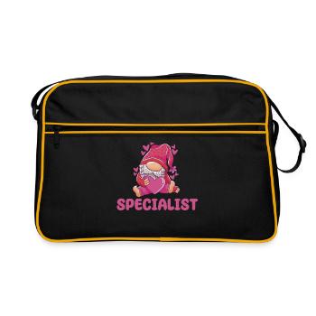 Cute Clinical Nurse - Retro Bag - black/gold - Front