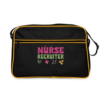 Beautiful Nurse Recruiter Flower Gift - Retro Bag - black/gold - Front