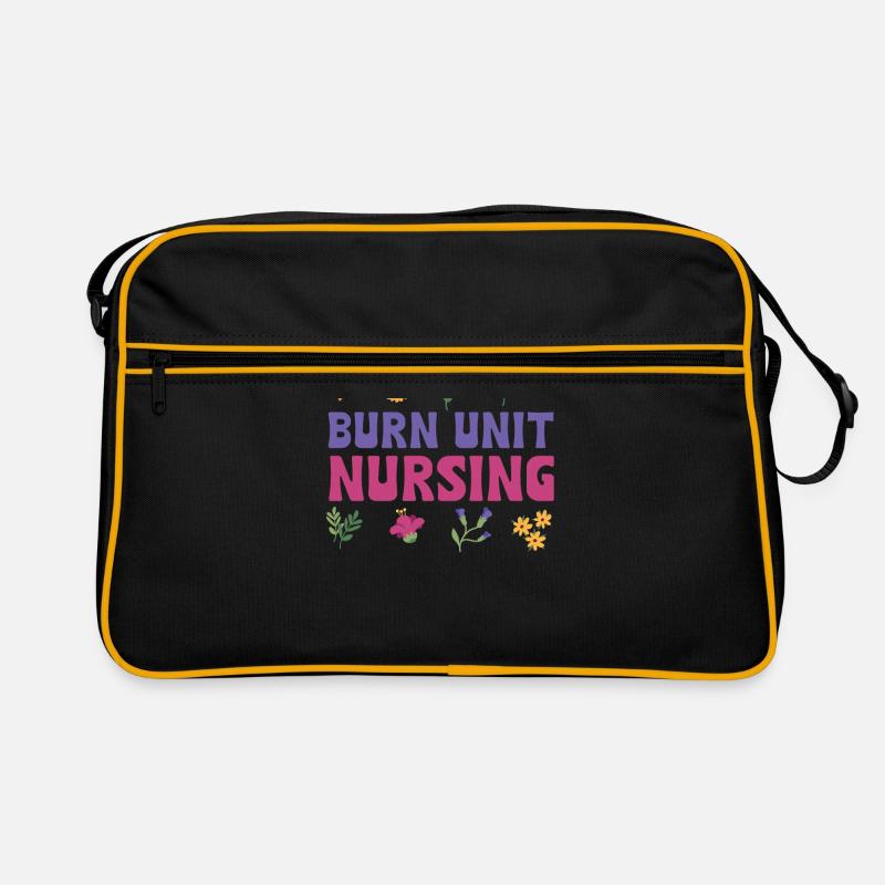 Burn Care Worker Flower Design Retro Bag