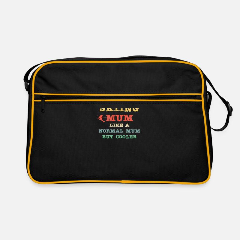 Skiing Mum - like a normal Mum but cooler - Retro Bag - black/gold