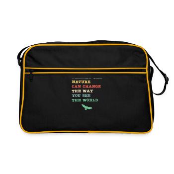 Feeling the nature can change the way you see the - Retro Tasche - Schwarz/Gold - Vorne