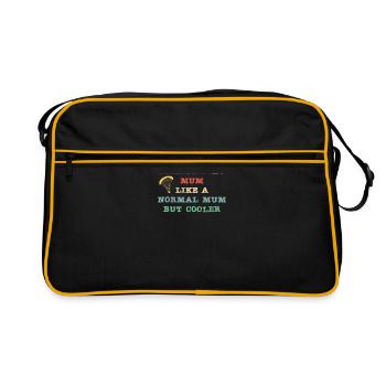 Paragliding Mum - like a normal Mum but cooler - Retro Bag - black/gold - Front