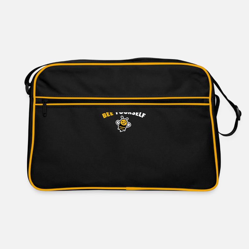 Bee yourself - Retro Tasche - Schwarz/Gold