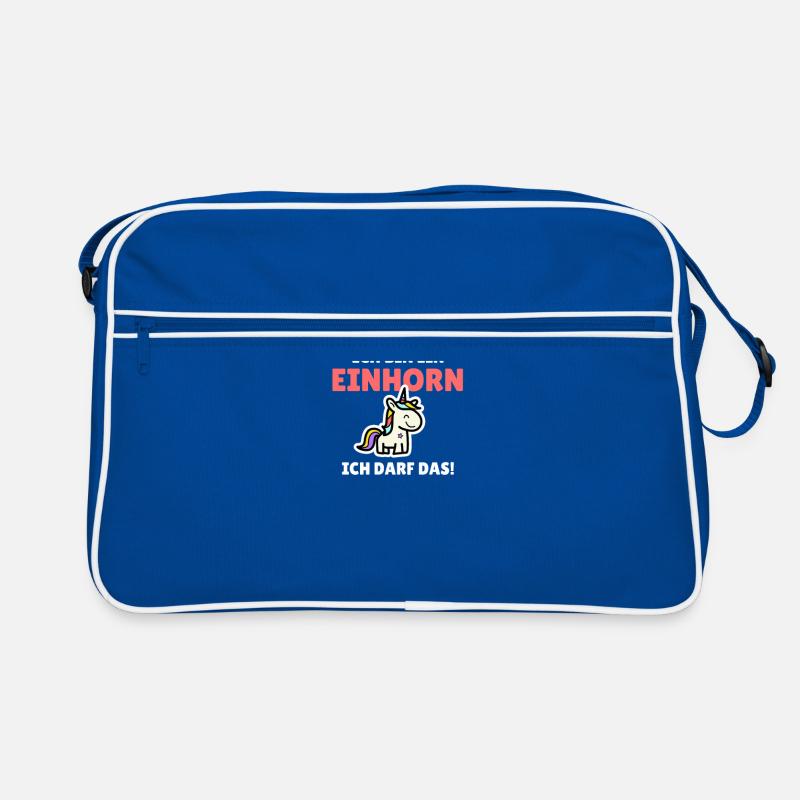 Ich bin ein Einhorn - ich darf das! Retro Tasche