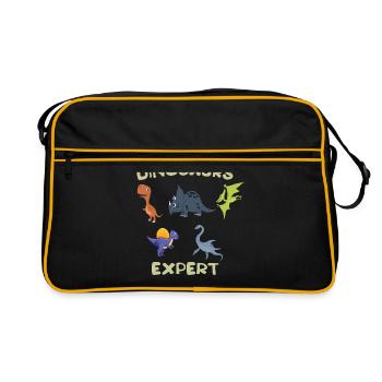 Different Types Of Dinosaur Expert - Retro Bag - black/gold - Front