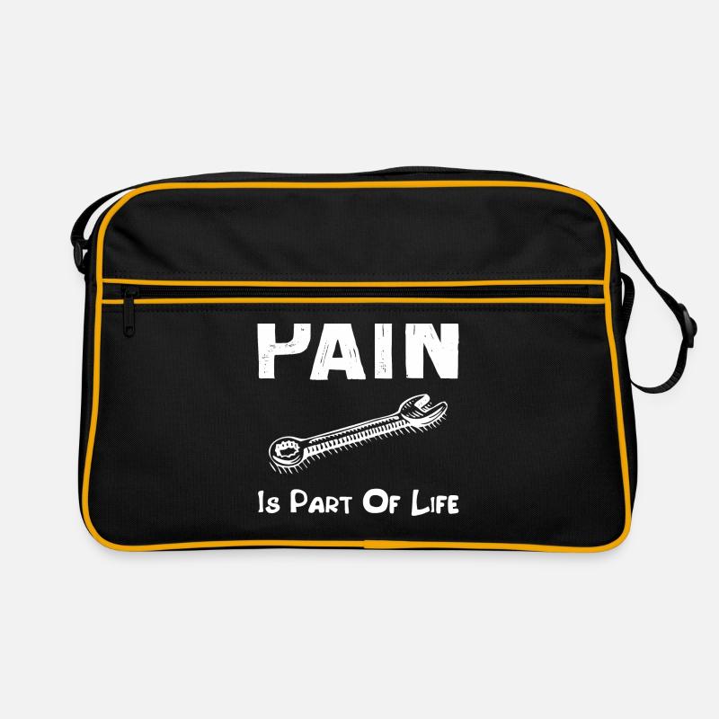 Schmerz ist ein Teil des Lebens Geschenk für Papa Retro Tasche