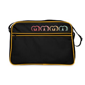 Maman, ma chérie maman! idée cadeau - Sac Retro - noir/or - Devant