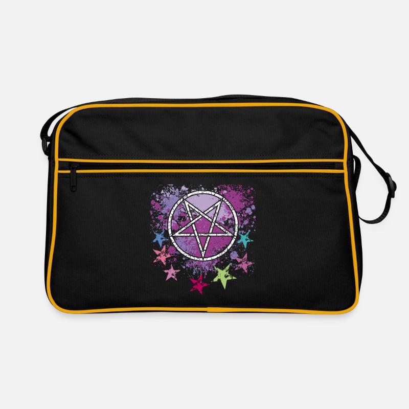 Pentagram with stars Retro Bag