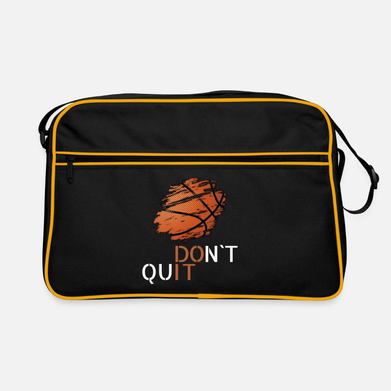 Basketball dont quit - Retro Tasche - Schwarz/Gold