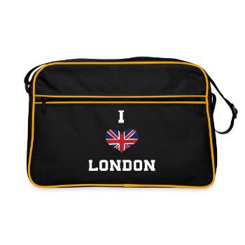 I love London - Retro Bag - black/gold - Front