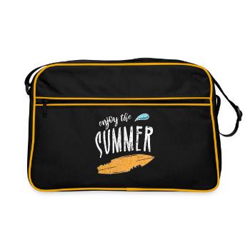 Profiter de l'été - Surf d'été - Sac Retro - noir/or - Devant