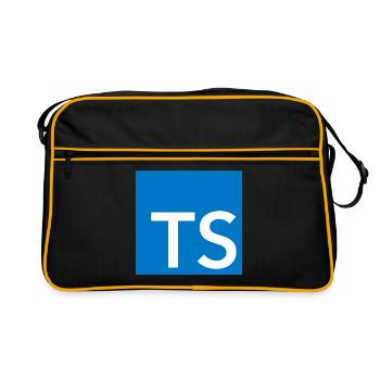 Logo TypeScript - Sac Retro - noir/or - Devant