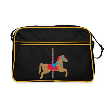 The Carousel Horse - Retro Bag - black/gold - Front