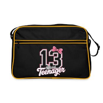 13th birthday teenager gift - Retro Bag - black/gold - Front