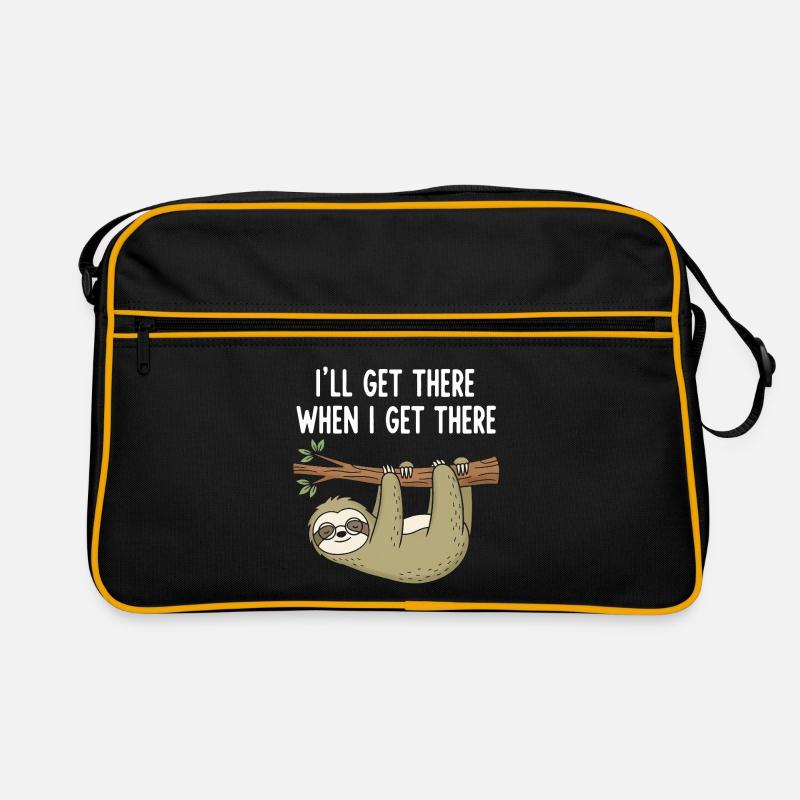 Lässiger Faultier Spruch Retro Tasche