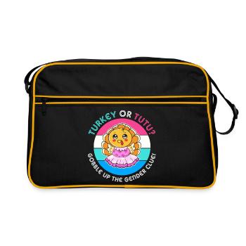 Thanksgiving Gender Reveal Mom-to-be - Retro Bag - black/gold - Front