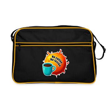 Soleil Pas de Café Pas de Fusion - Sac Retro - noir/or - Devant