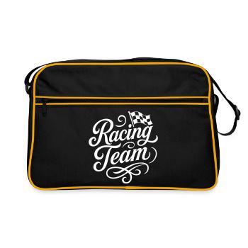 Drapeau de course de l’équipe de course - Sac Retro - noir/or - Devant