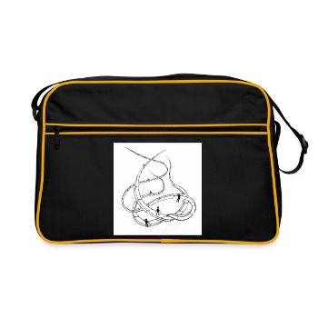 Chemins en boucle à plusieurs couches - Sac Retro - noir/or - Devant
