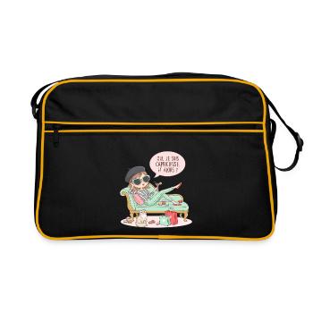 I'm capricious and so - Retro Bag - black/gold - Front