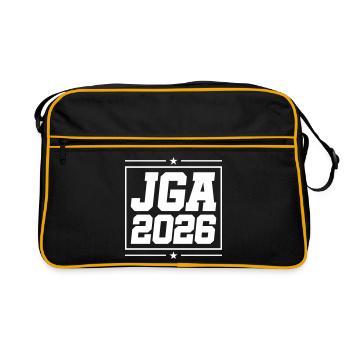 Jga 2026 Enterrement de vie de garçon - Sac Retro - noir/or - Devant