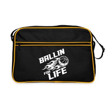 Basketball Ballin : Diction - Sac Retro - noir/or - Devant