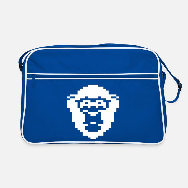 Retro Pixel Chimp Abzeichen Retro Tasche