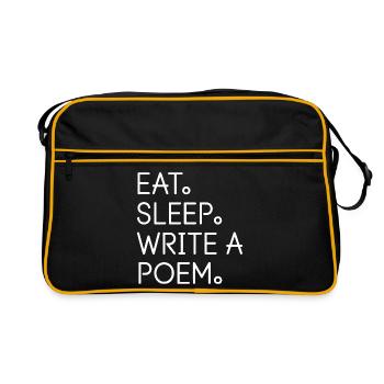 Eat Sleep Write a Poem - Retro Bag - black/gold - Front