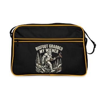 Funny Camping Sasquatch Bigfoot Got My Peni - Retro Bag - black/gold - Front