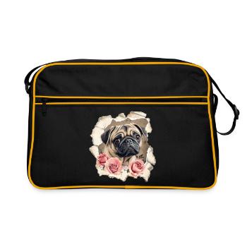 Carlin aux roses - Sac Retro - noir/or - Devant
