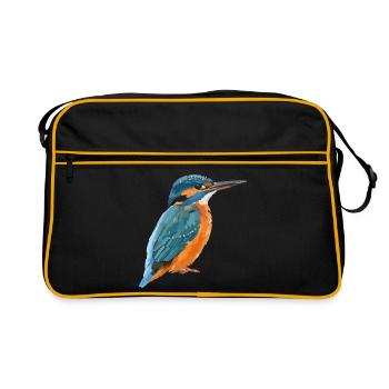 Vecteur bleu-orange de King Fisher - Sac Retro - noir/or - Devant