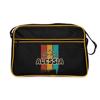Cadeau pour Alessia - Sac Retro - noir/or - Devant