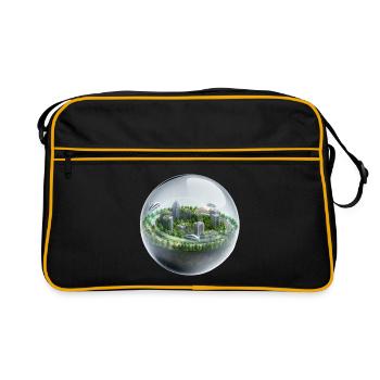 Glass Sphere - Retro Tasche - Schwarz/Gold - Vorne