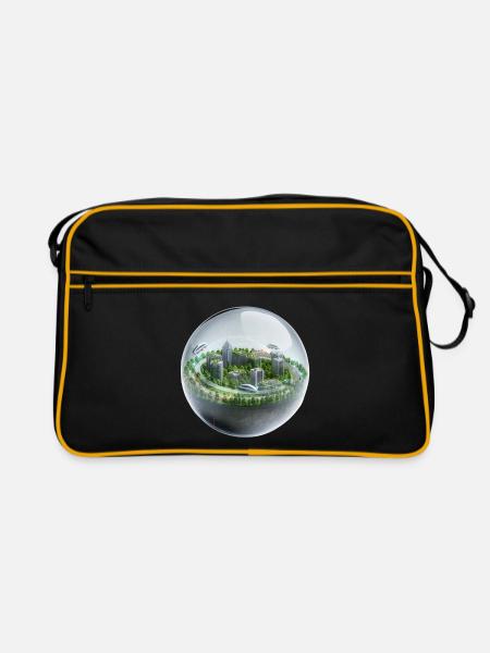 Glass Sphere - Retro Tasche - Schwarz/Gold
